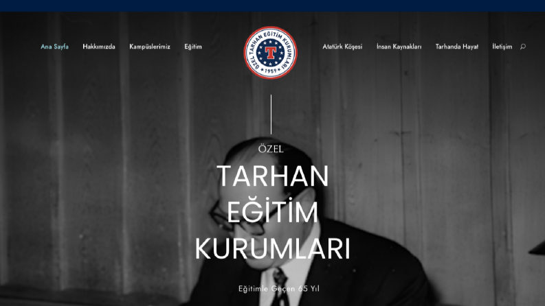 Tarhan Eğitim Kurumları İçin Yaptığımız Web Site