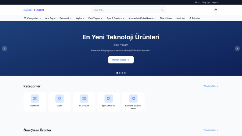 Gelişmiş B2B Yazılımı