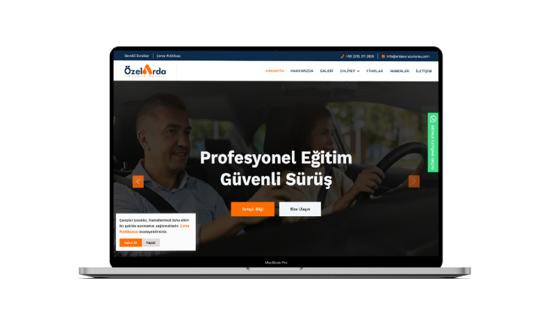 Özel Arda Sürücü Kursu Web Sayfası