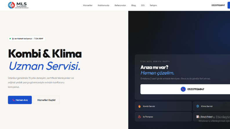 MLS Kombi Klima Servisi Web Site