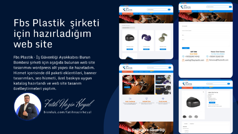 Fbs Plastik  şirketi için hazırladığım web site
