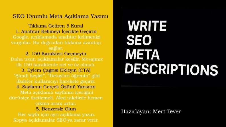 SEO Uyumlu Meta Açıklama Yazımı
