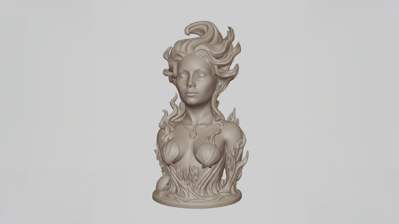 3D deniz kızı modeli