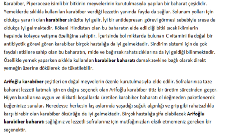 Ürün tanıtım yazısı