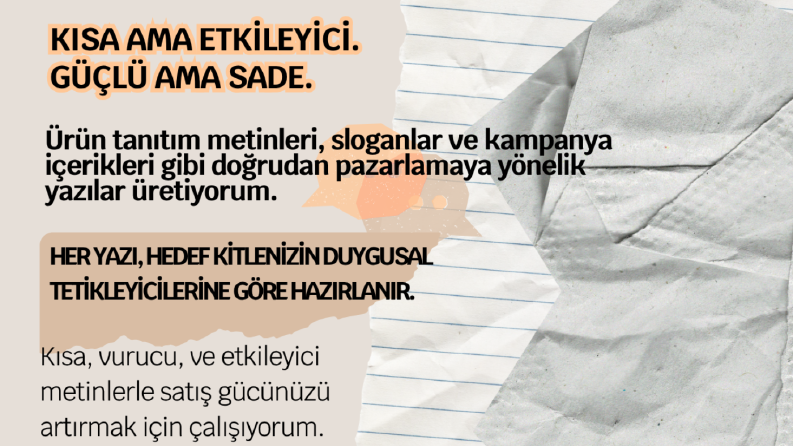 Marka Diline Uygun Tanıtım & Reklam Yazıları