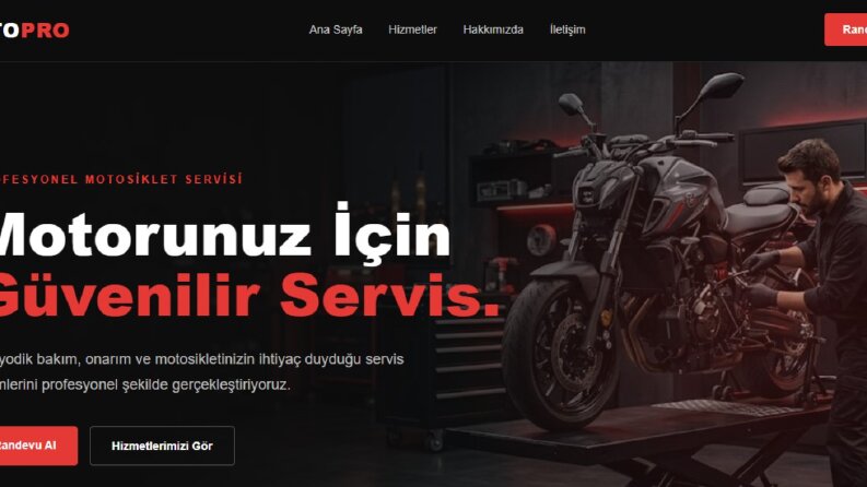 MotoPro - Motosiklet Servis Web Sitesi