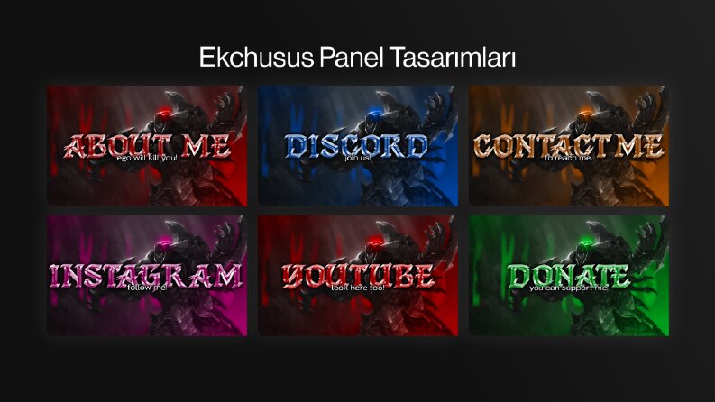 Ekchusus Kick Kanalı için yaptığım panel tasarımları