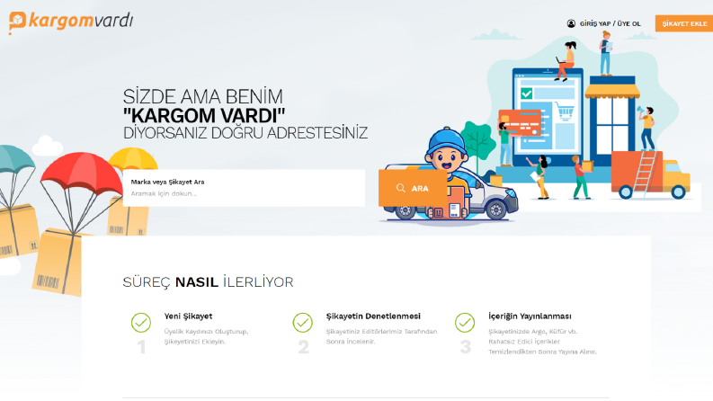 Kargom Vardı - Kargo Şikayeti Paylaşma
