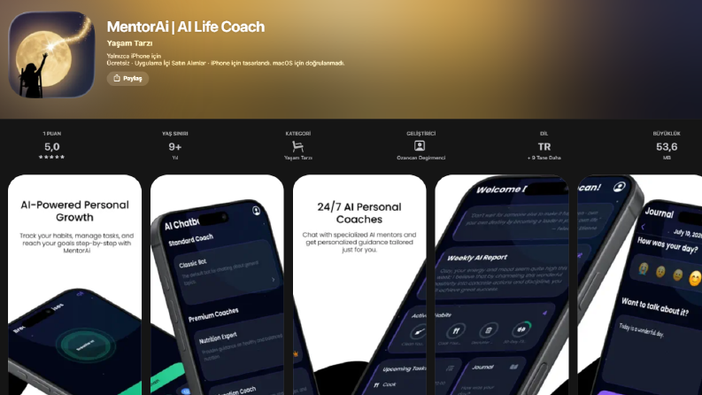 MentorAi – Yapay Zeka Destekli Kişisel Gelişim Uygulaması