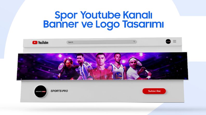Spor Youtube Kanalı Banner ve Profil Resmi Tasarımı