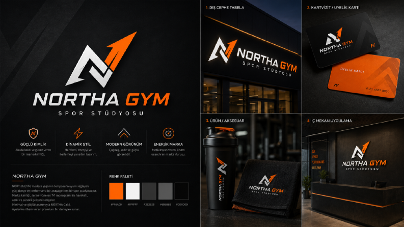 NORTHA GYM — Modern Fitness Salonu Logo Tasarımı