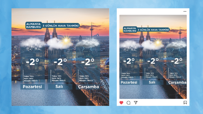 Sosyal Medya Hava Durumu Tasarımı