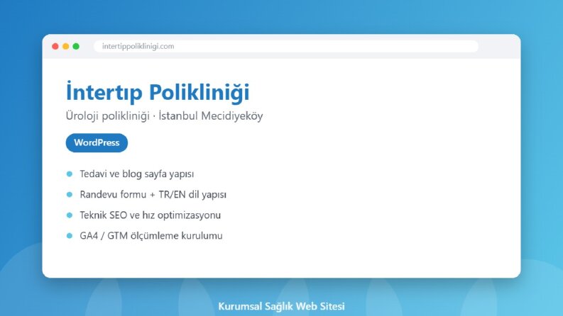İntertıp Polikliniği – WordPress Kurumsal Sağlık Sitesi