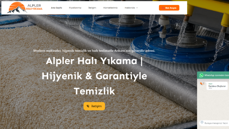 Alpler Halı Yıkama – SEO Odaklı Web Sitesi Yenileme