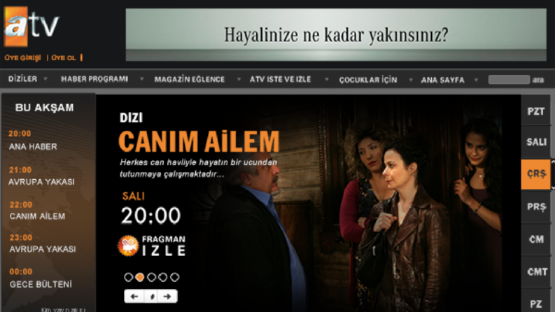 atv.com.tr UI/UX çalışması