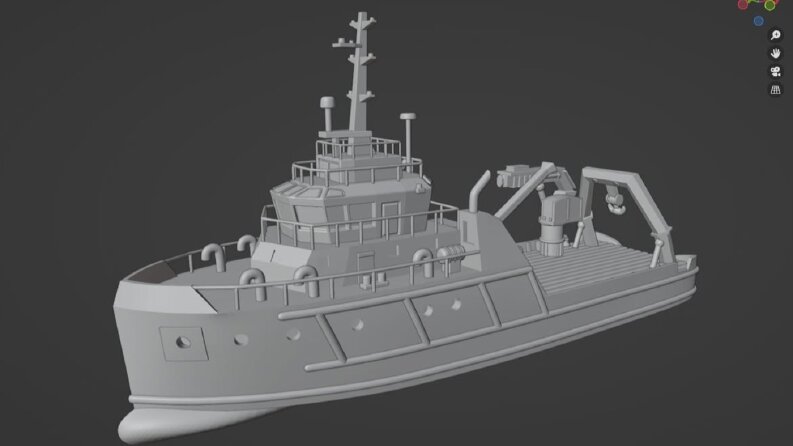 3D gemi modeli ( Aesta Salvor )