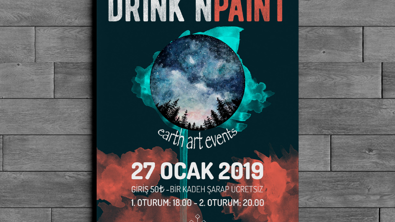 Drink'n Paint Afiş Tasarımı