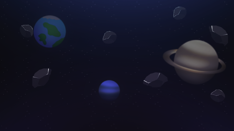 2D Game Space Background Art