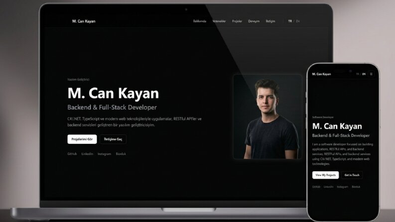 Modern Kişisel Portfolio Web Sitesi | Next.js & React
