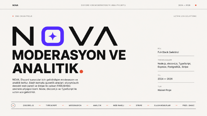 NOVA — Discord Güvenlik & Analitik Botu