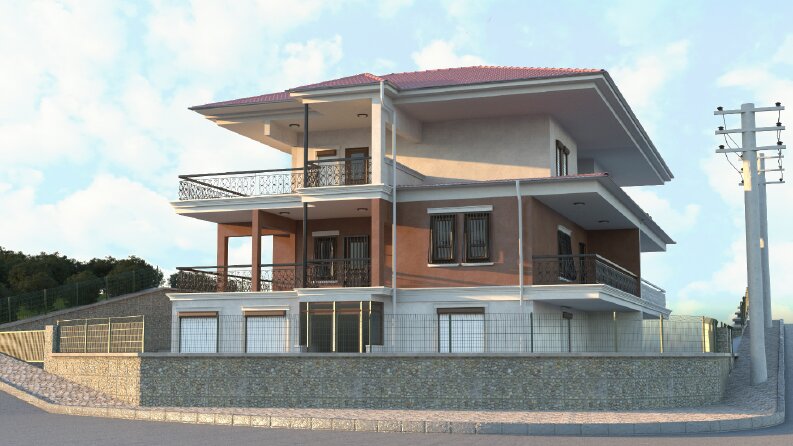 Villa - Dış Mekan Tasarım ve Görselleştirme