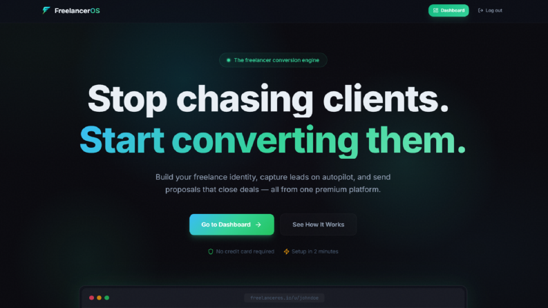 FreelancerOS — Freelancer All-In İş Yönetim Platformu