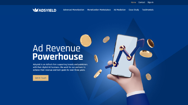 ABD: Adsyield.com özel tasarım web sitesi (Wordpress)