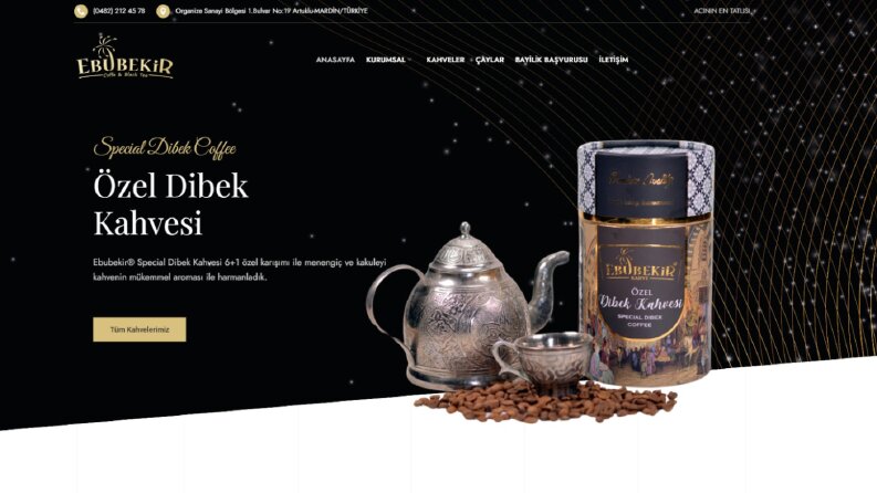 Ebubekir Kahve İşletmesi Kurumsal Web Sitesi