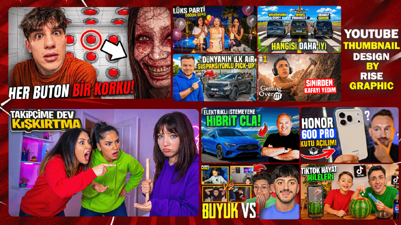 Ben, profesyonel youtube thumbnail tasarımı yapabilirim