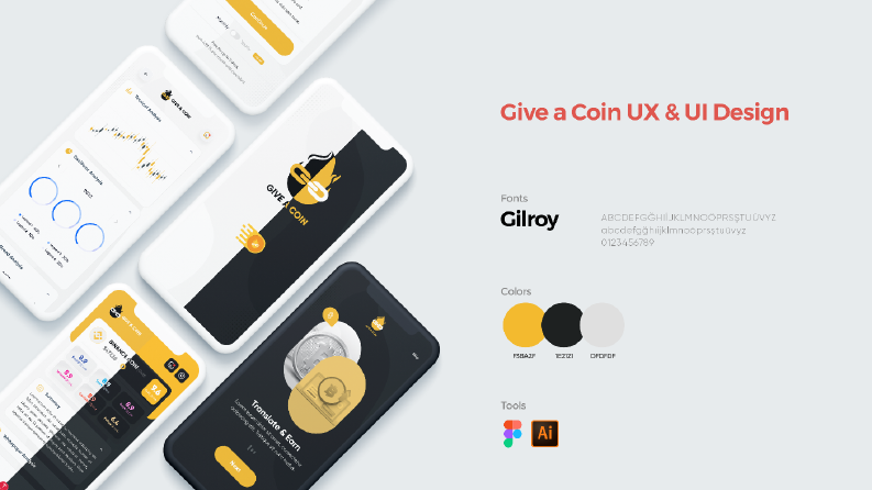 Give A Coin App UI Design