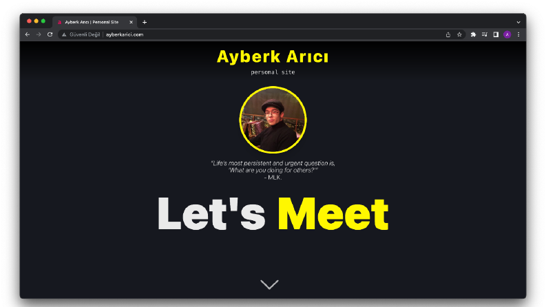 ayberkarici.com | Portfolyo Websitesi