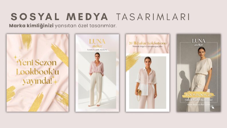 Luna Atelier / Marka kimliğini yansıtan post&story tasarımı 