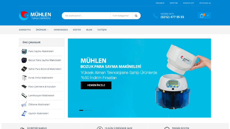 Para Sayma Makinesi - Opencart E-Ticaret