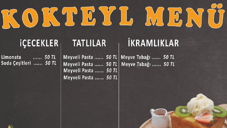 MENÜ TASARIMI