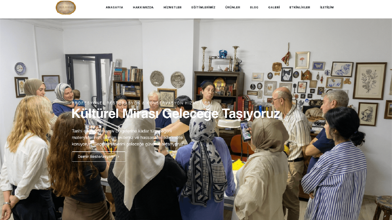 Demir Restorasyon Web sitesi