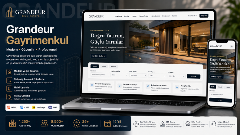 Grandeur Gayrimenkul - Kurumsal Web Sitesi