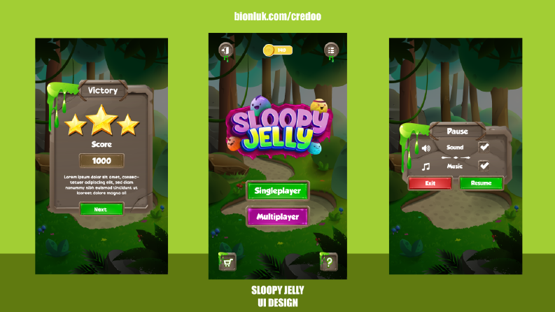 Sloopy Jelly UI Design