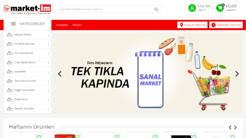 Taze Geliyo - Online Market