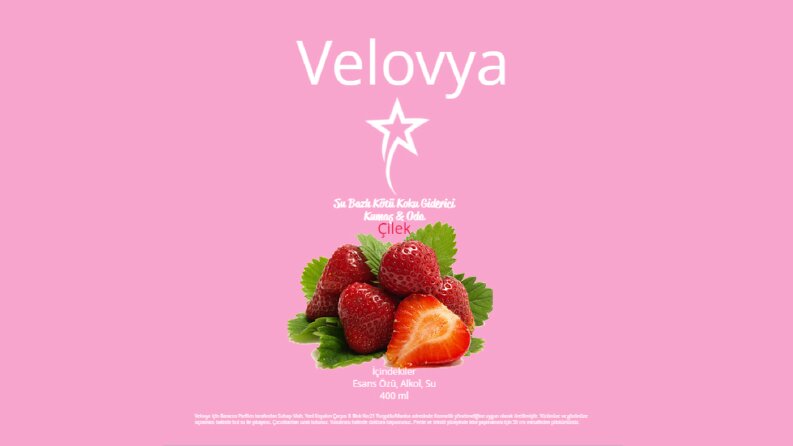 Velovya Etiket (Çilek) 