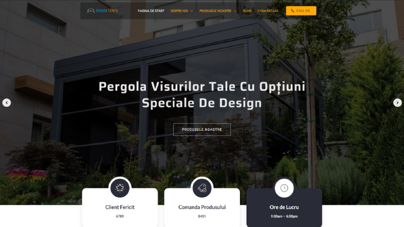 Pergoletehnice.com Landing Page Tasarımı + Full Kurulum