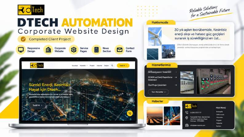 DTech Otomasyon | Kurumsal Web Sitesi Tasarımı ve Geliştirme