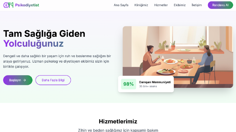 Psikoloji ve Sağlıklı Beslenme Merkezi Web Sitesi
