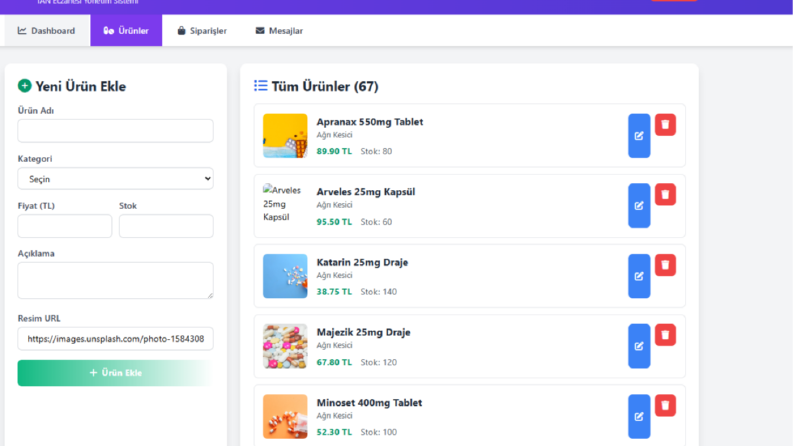 Laravel Admin Panel & Ürün Yönetimi
