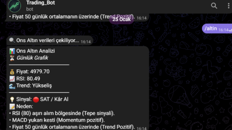 Python Telegram Yatırım Analiz Botu