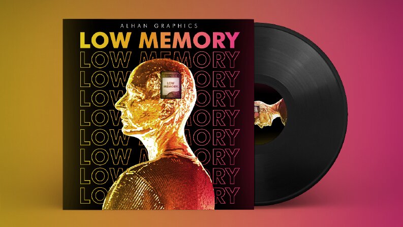 Örnek olarak hazırladığım "Low Memory" Albüm kapağı tasarımı