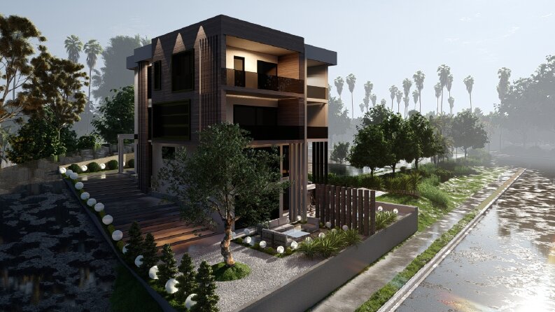 Doğayla Uyumlu Villa Bahçesi Tasarımı
