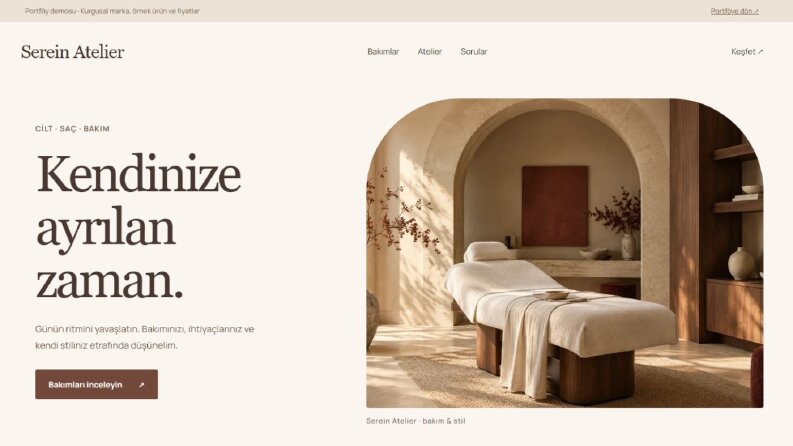 Serein Atelier | Güzellik Salonu Web Sitesi Demosu