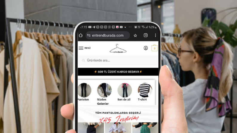 Entrendburada.com e-ticaret sitesi kurulumu