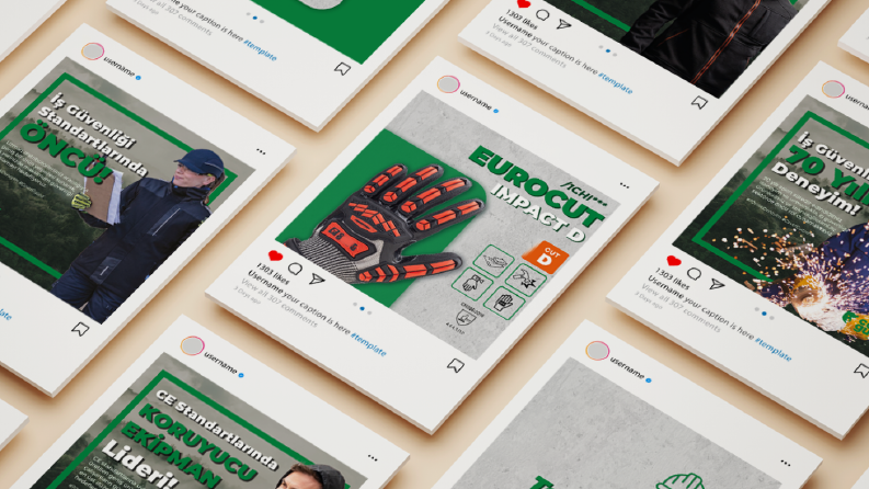 İş Güvenliği Malzemeleri Reklam Tasarımları