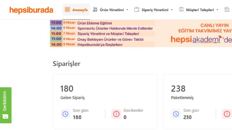 Müşterimizin Hepsiburada Satış Grafiği